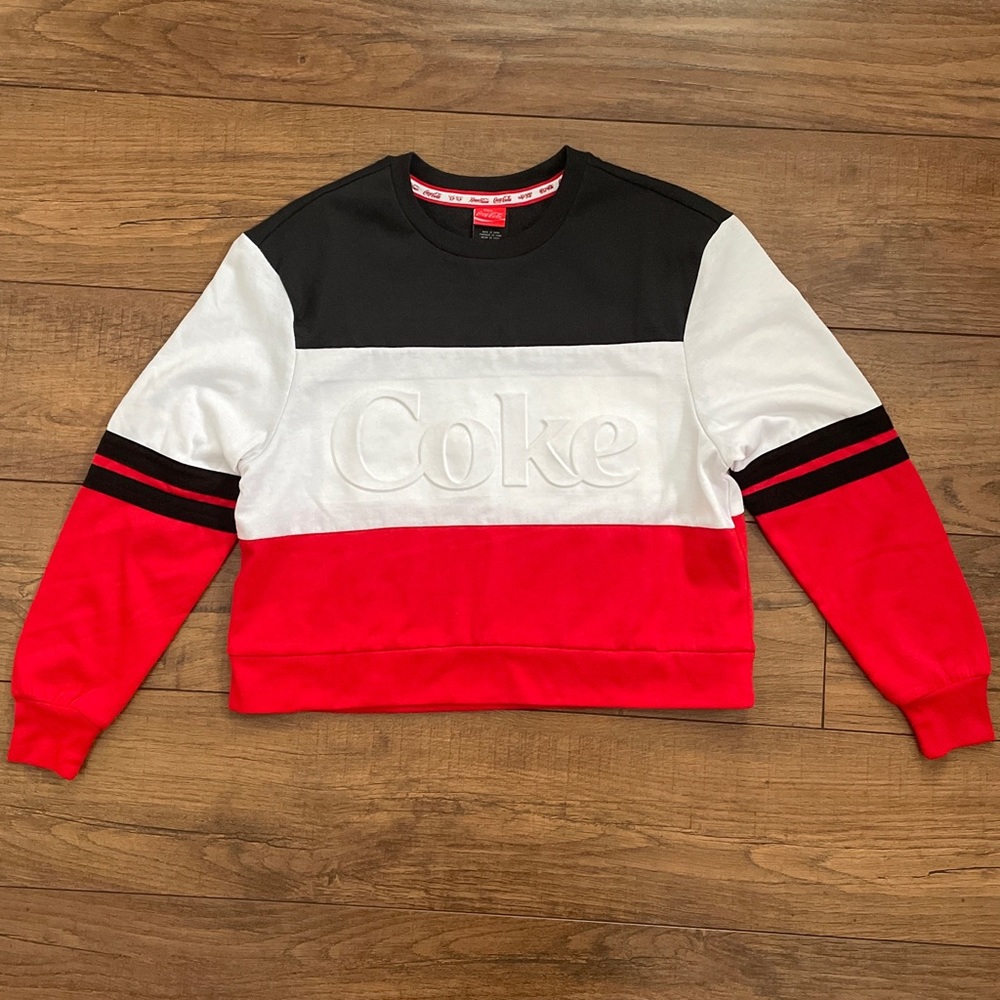 EUC Coke Coca-Cola Cropped Sweatshirt Small